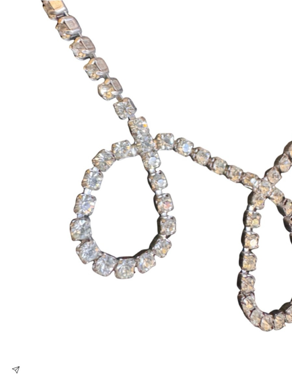 WEISS Lasso Rhinestone Necklace RARE - Picture 2 of 4